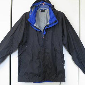 Marmot Men's Precip Eco Black Hooded Active Wear Rain/Wind Jacket XL Big/Tall
